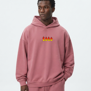 OEM Heavyweight 500 GSM <b>Pink</b> Hoodie Manufacturers <b>Men's</b> High Quality Custom Oversized Pullover Baggy Hooded <b>Sweatshirt</b> - Product Image 1