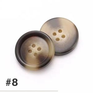 High Quality Custom Round 4-Hole Buffalo Horn Animal Style Durable <b>Handmade</b> Sewing Buttons for <b>Clothes</b> Shirt Suit - Product Image 5