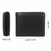 Dompet Kulit Kambing Hitam Wriza WI 021 Fashion Premium Craftsmanship Durable Finish Flap Closure Desain Praktis Untuk Penggunaan Sehari-hari