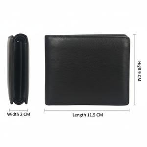 Cartera de Cuero de Cabra Negra WI 021 - Artesanía Premium, Acabado Duradero, Diseño Práctico para Uso Diario, Bolso de Mano para Hombre, Regalo - Product Image 3