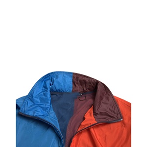 Veste coupe-vent en tissu multicolores, panneaux de couleurs mélangées, logo personnalisé, imperméable, pour course à pied, camping et activités de plein air - Product Image 5