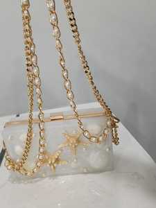 Boîte à bijoux ronde tendance et luxueuse en résine époxy avec motif étoile de mer, facile à nettoyer - Product Image 2