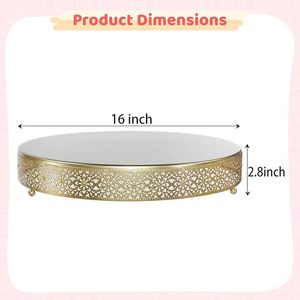 ขาตั้งเค้กโลหะหรูหราพร้อมฐานที่มั่นคง จัดแสดงเค้กอย่างมีสไตล์สำหรับงานอีเว้นท์ ร้านเบเกอรี่ และงานเฉลิมฉลอง - Product Image 1