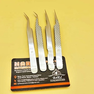 Pinzas para extensión de pestañas, juego de pinzas con acabado opaco plateado, pinzas puntiagudas y aislantes, de etiqueta privada para extensión de pestañas - Product Image 4