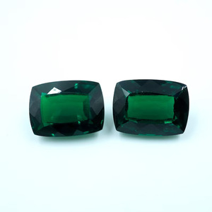 HAYAAT GEMS Esmeraldas Zambianas Cultivadas en Laboratorio, Corte Cojín, Cambio de Color Verde, 20.30 Ct, Par, Modelo N-72, Joyería de la India - Product Image 6