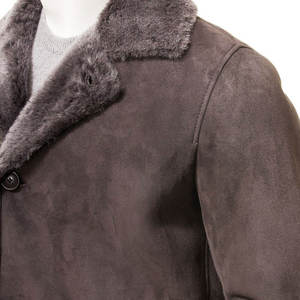 Veste en cuir pour homme sur mesure à manches longues avec fermeture éclair, col montant, coupe-vent et imperméable, style urbain pour l'hiver - Product Image 6