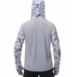 Sudadera de Pesca de Manga Larga con Protección Solar UPF 50+, Impermeable, Transpirable, Cortavientos, de Secado Rápido, con Diseño Personalizado de Camuflaje y Máscara Integrada, Frente Lavado - Product Image 3