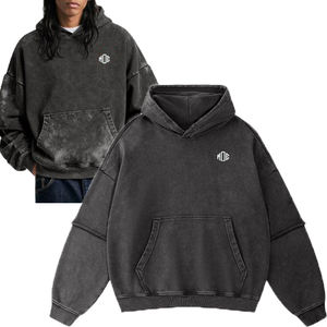 Fabricante de Sudaderas con Capucha Extra Grandes, Personalizadas, con Lavado Ácido, Estilo Vintage, 100% Algodón, Sudaderas de Alta Calidad con Lavado Vintage, 420g, OEM - Product Image 1