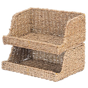 Seagrass <b>Basket</b> Open-Front for Kitchen Handmade <b>Storage</b> <b>Basket</b> Wholesale eco-friendly Made in Viet Nam - Product Image 1