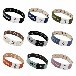 กำไลข้อมืออัจฉริยะ NFC แบบกำหนดเอง สแกนข้อพระคัมภีร์ประจำวัน สายรัดข้อมือผ้าทอ ขายส่ง - Product Image 2