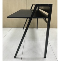 Escritorios de Computadora Modernos de Lujo con Cajones, Diseño Simple para Oficina y Hogar, Tablero de Partículas y Metal, Color Negro, SCE PCD-199BK