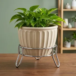 Soporte Redondo de Acero para Macetas, Resistente al Óxido, Soporte Gamla para Decoración de Interiores y Exteriores, Hogar, Jardín, Balcón - Product Image 5