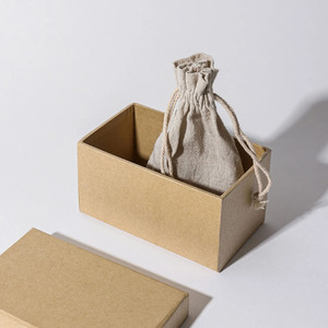 High Quality Natural Linen <b>Drawstring</b> <b>Bag</b> Custom Logo Print Wholesale Thailand - Product Image 4