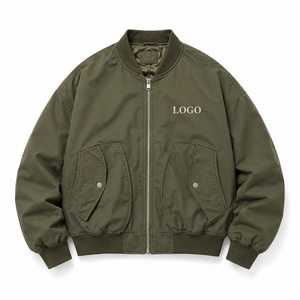 OEM Men's Lightweight Bomber <b>Jacket</b> Breathable Zip Front <b>Jacket</b> for Spring and Fall Seasons - Product Image 4