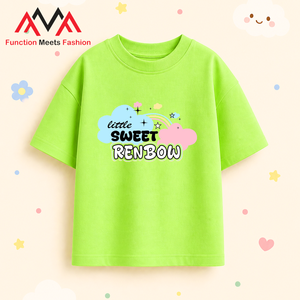 เสื้อยืดคอกลมสีเขียวมะนาวสำหรับผู้ชาย เสื้อยืดแขนสั้นลำลองสไตล์สตรีทแวร์และชุดชายหาด - Product Image 2