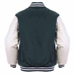 Blouson universitaire homme personnalisé en chenille, coupe ajustée, séchage rapide, respirant, col montant, en polyester épais, manteau d'hiver - Product Image 6