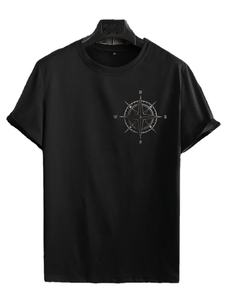 เสื้อยืดคอกลมสำหรับผู้ชายเสื้อคอกลมผ้าคอตตอน100% พิมพ์ลายตามสั่ง - Product Image 2