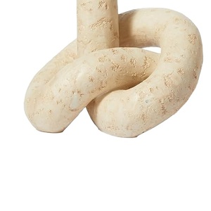 Bougeoirs en résine de travertin en forme de nœud, bougeoirs coniques, décoration en vrac, centre de table de mariage, décoration de salon, cheminée - Product Image 3