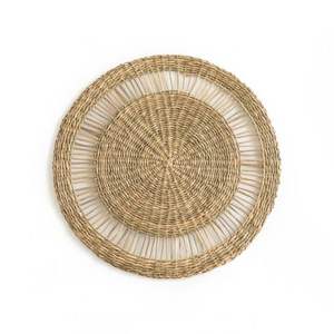 Natural Round <b>Seagrass</b> Water Hyacinth Plate Dining Table Mat Bohemian Elegant Woven <b>Seagrass</b> <b>Placemat</b> for Table Decoration - Product Image 5