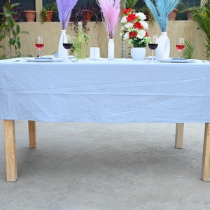 Wholesale Handmade 100% Cotton Modern Eco-Friendly <b>Rectangle</b> Washable Solid Color Customizable <b>Tablecloth</b> for Wedding Hotel Home - Product Image 5