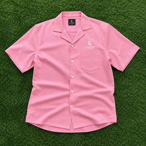 Chemise Hawaïenne Rose pour Homme en Gros, Imprimée sur Mesure, Col Camp, Boutonnée, Légère en Polyester, pour Vacances Tropicales et Plage, OEM - Product Image 6