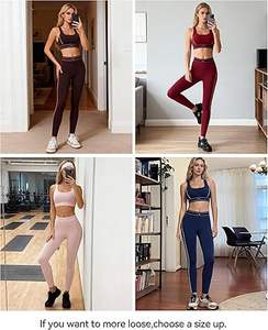 Conjuntos Deportivos de 2 Piezas para Mujer, Leggings de Cintura Alta con Sujetador Deportivo de Alto Impacto, Conjuntos de Yoga - Product Image 5