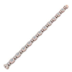 REYES สร้อยข้อมือเทนนิสโมอิสซาไนต์ทองคำแท้ 14K ได้รับการรับรองจาก GRA สินค้าขายดี ของขวัญวันครบรอบสุดหรู เครื่องประดับชั้นดีสำหรับผู้หญิง - Product Image 3