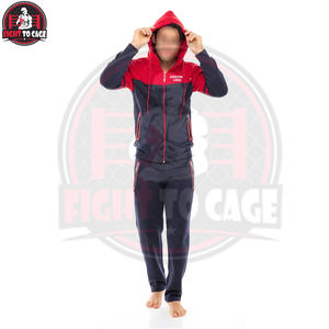 Conjunto Deportivo de Felpa con Capucha para Hombre, Modelo 2026, Cómodo, con Cierre Completo, Color Rojo Sólido, Azul Marino, Ropa Deportiva Informal para Calle - Product Image 3