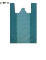Sacs en polyéthylène pour courses au supermarché, sacs à poignée en forme de T avec impression en héliogravure, recyclables, en PEHD, pour emballage et exposition