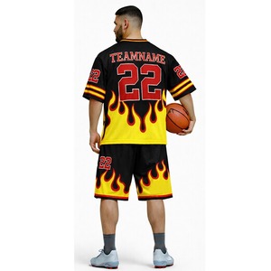 Nouveauté : Ensemble maillot et short de football américain respirant – Tenue de sport unisexe - Product Image 3