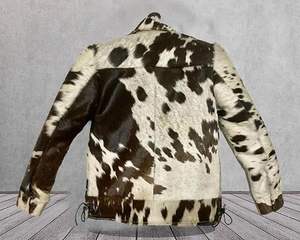 Chaquetas de Cuero con Pelo de Vaca Auténtico para Hombre, Hechas a Medida, con Cierre, Logotipo Personalizado, Estilo Urbano - Product Image 5