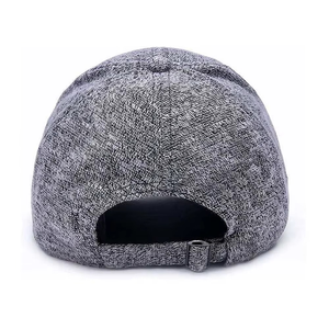 Unisex 6-Panel Snapback Cap Solid Gray Cotton <b>Yarn</b> Jersey Adjustable Fit Casual Style for Adults Spring Summer - Product Image 4