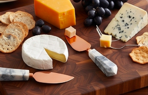 Modern Copper <b>Cheese</b> <b>Knife</b> <b>Set</b> With Marble Handle Durable Dishwasher Safe Serving Tools For Kitchen Use And Hotel Use - Product Image 6