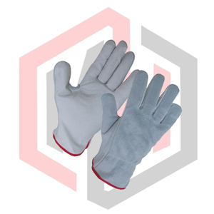 Gants de travail et de sport en cuir de vachette pleine fleur pour hommes - Résistants aux coupures, anti-chimiques, antistatiques, respirants, longueur personnalisable - Product Image 3