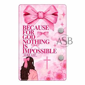 Porque para Dios, Nada es Imposible, Lash Tile Religioso, Impresión de Logotipo Personalizado Sostenible, Servicio OEM - Product Image 1