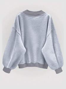 Sweat-shirt en molleton thermique de haute qualité pour femmes, manches longues, col rond, coton doux, pull d'hiver, chaud, décontracté, mode, logo personnalisé - Product Image 4