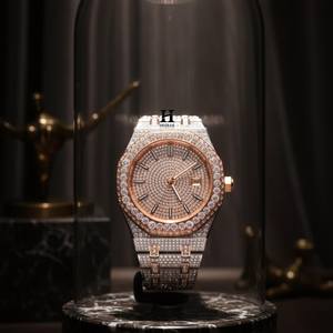 Reloj Completamente Adornado con Diamantes para Hombre, Movimiento Automático de Lujo, Joyería Hip Hop, Reloj de Pulsera Mecánico Resistente al Agua - Product Image 5