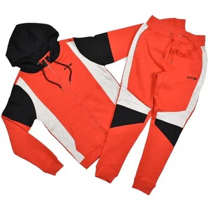Ensemble de survêtement unisexe Antom à blocs de couleur, manches longues, fermeture éclair, style sportif, respirant, en polyester, coupe régulière pour adulte, automne - Product Image 3