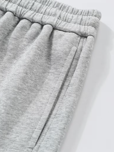 Pantalon large en lin et coton gris clair pour homme KLTW INT'L, taille élastique avec cordon de serrage, couleur unie, décontracté, ample, respirant, idéal pour l'été - Product Image 6