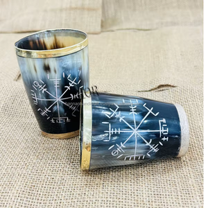 Vaso Creativo de Cristal de Borosilicato Alto con Diseño de Cuerno Vikingo / Taza de Cerveza con Forma de Cuerno Vikingo de Ocean Export - Product Image 3