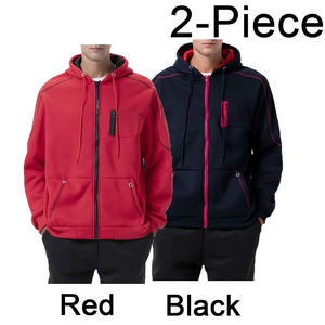 Men's Hoodie <b>Black</b> White Green Red Hooded Color Block Fleece Cool Casual Winter Clothing Hoodies For Men - Product Image 6