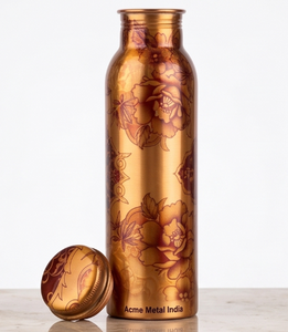 Premium Flower Print <b>Copper</b> Water <b>Bottle</b> Eco Friendly Floral Design <b>Bottle</b> for Daily Hydration Travel School Outdoor Gifts - Product Image 2