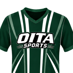 Dark Green <b>White</b> Rugby Jersey <b>Short</b> <b>Sleeve</b> V Neck Team Uniform Breathable Custom Training Sportswear <b>Shirt</b> - Product Image 4