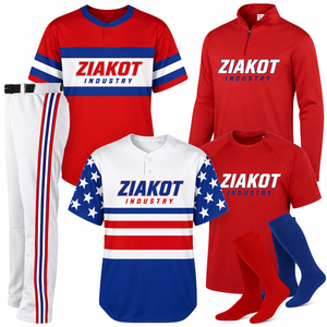 Wholesale Men Blank Softball Pants Baseball <b>Polyester</b> Youth Men's Baseball Jerseys Baseball Set Sublimated Baseball Jersey Pant - Product Image 1