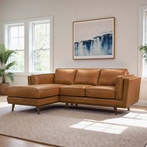 Divano Sezionale in Vera Pelle Chase con Posizione a Sinistra, Elegante Arredamento per Soggiorno - Product Image 4