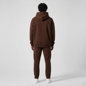 Sudadera con Capucha Extra Grande Unisex de Alta Calidad, Estilo Invernal, 100% Algodón, Bordada e Impresa Personalizada en Color Marrón - Product Image 6