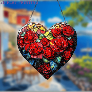 Attrape-soleil en acrylique en forme de cœur rose CIFbuy, décoration de fenêtre et de jardin, décorations en cristal et attrape-soleil TikTok pour le service de retrait Temu - Product Image 5