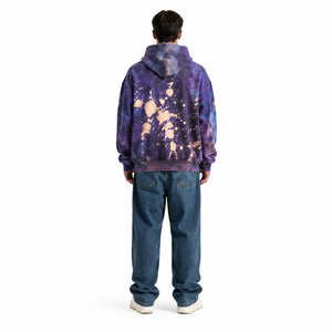 Sweat à capuche tie-dye imprimé délavé à l'acide style bohème streetwear personnalisé OEM en gros - Product Image 2