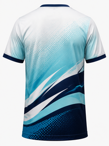 Men's Sporty Geometric Print Quick Dry Short Sleeve T-<b>Shirt</b> O-Neck Regular Fit <b>100</b>% <b>Polyester</b> Knitted Sublimation Transfer Print - Product Image 2