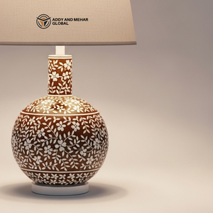 Modern Bone Inlay <b>Table</b> <b>Lantern</b> Aesthetic Floral Inlay Ginger Jar Light High-End Handicraft Decorative Accent <b>Lamp</b> with Custom - Product Image 3